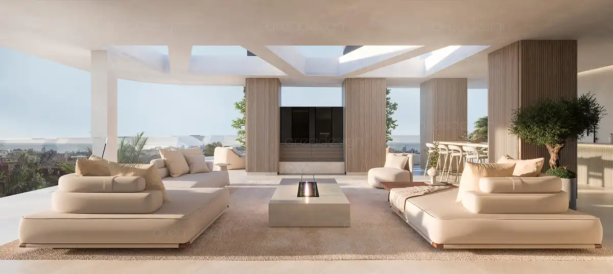 Sala de estar de Planta baja en venta en Estepona con Jardín privado, Terraza y Trastero