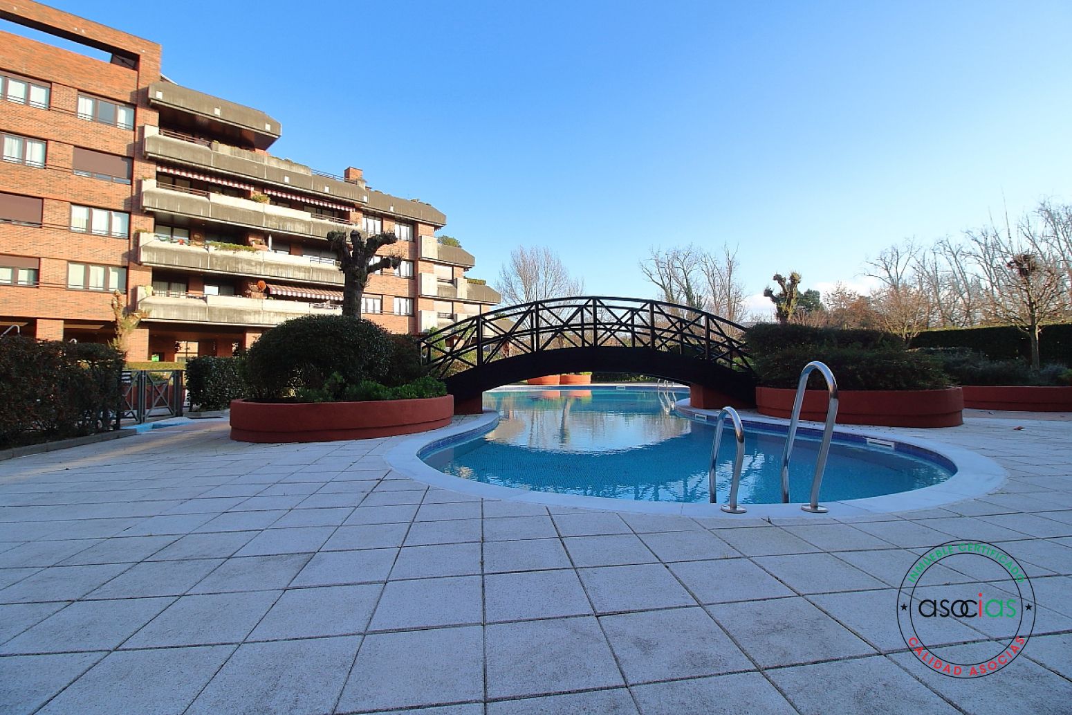 Swimming pool of Flat for sale in Gijón   with Heating, Parquet flooring and Terrace
