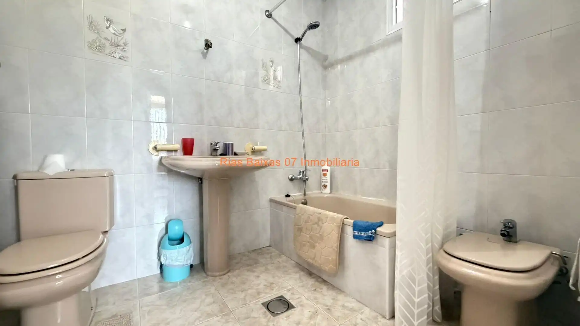 Bathroom of Flat for sale in Cortegada  with Heating, Terrace and Furnished
