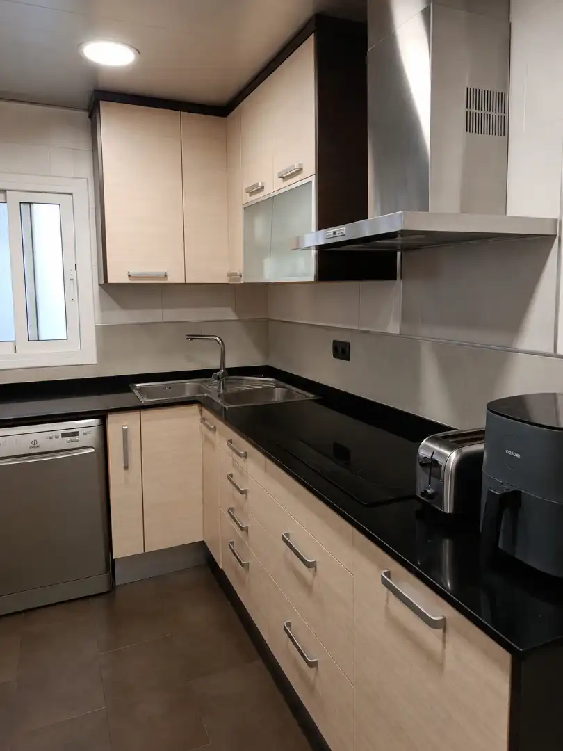 Kitchen of Flat for sale in Badalona  with Air Conditioner and Balcony