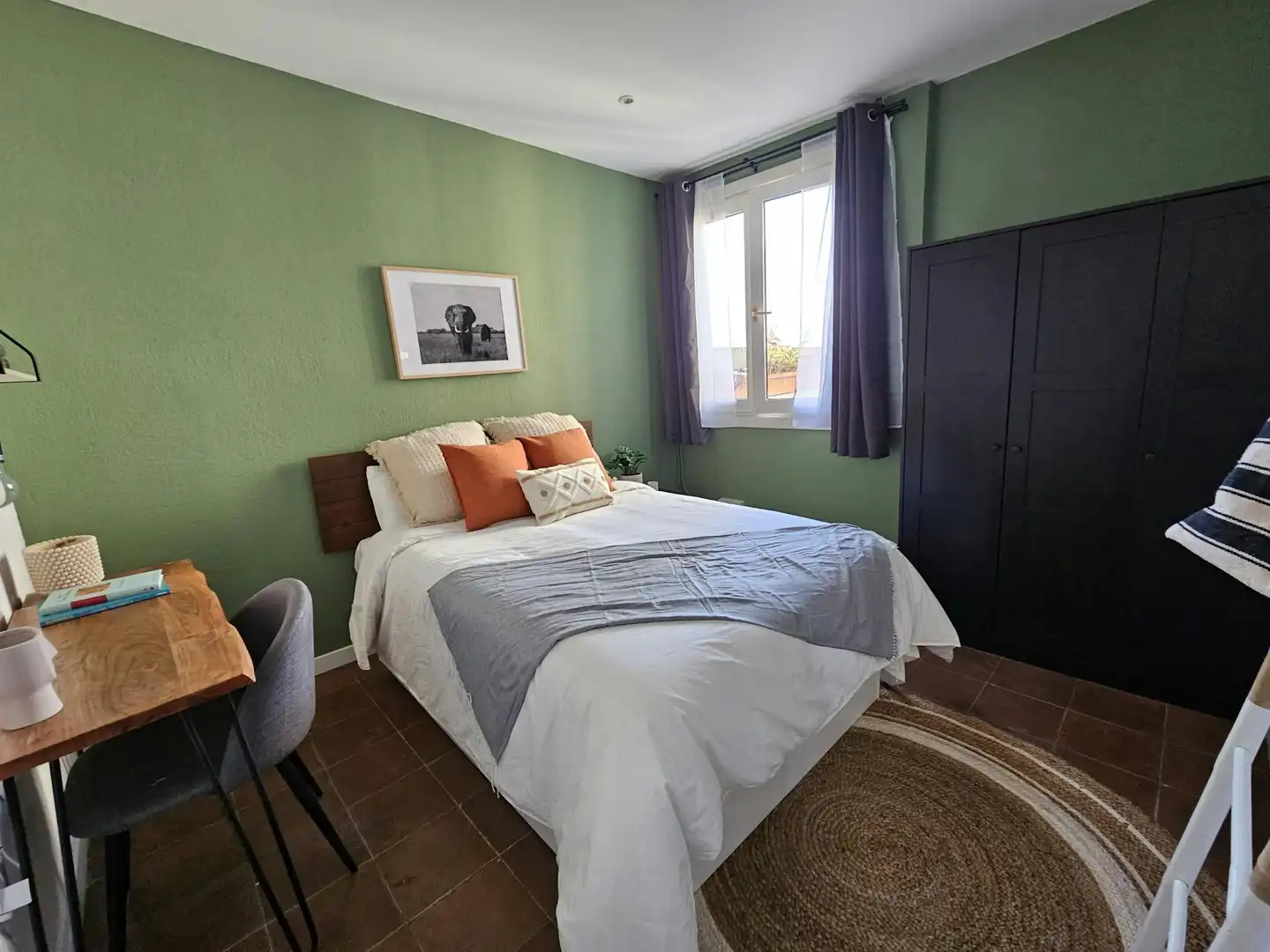 Bedroom of Flat for share in  Barcelona Capital  with Heating, Furnished and Washing machine