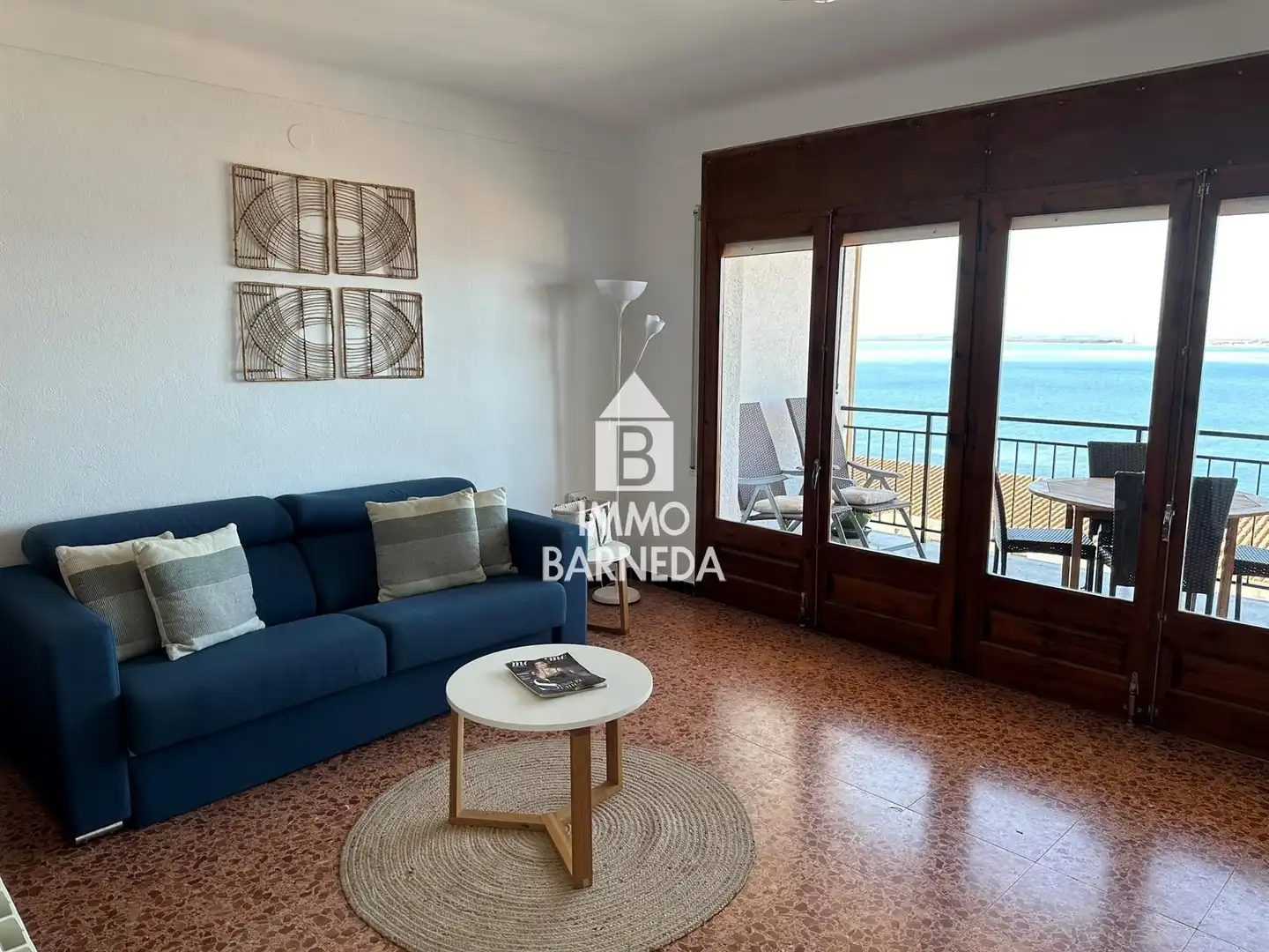 Sala de estar de Piso en venta en Roses con Terraza y Amueblado