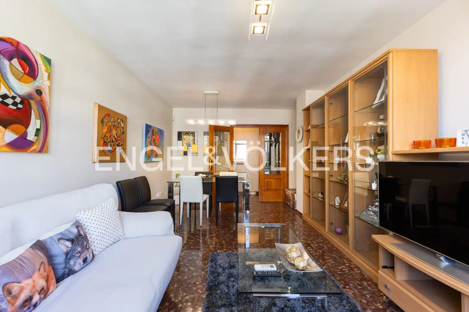 Living room of Flat for rent in Valencia  with Air Conditioner, Heating and Storage room