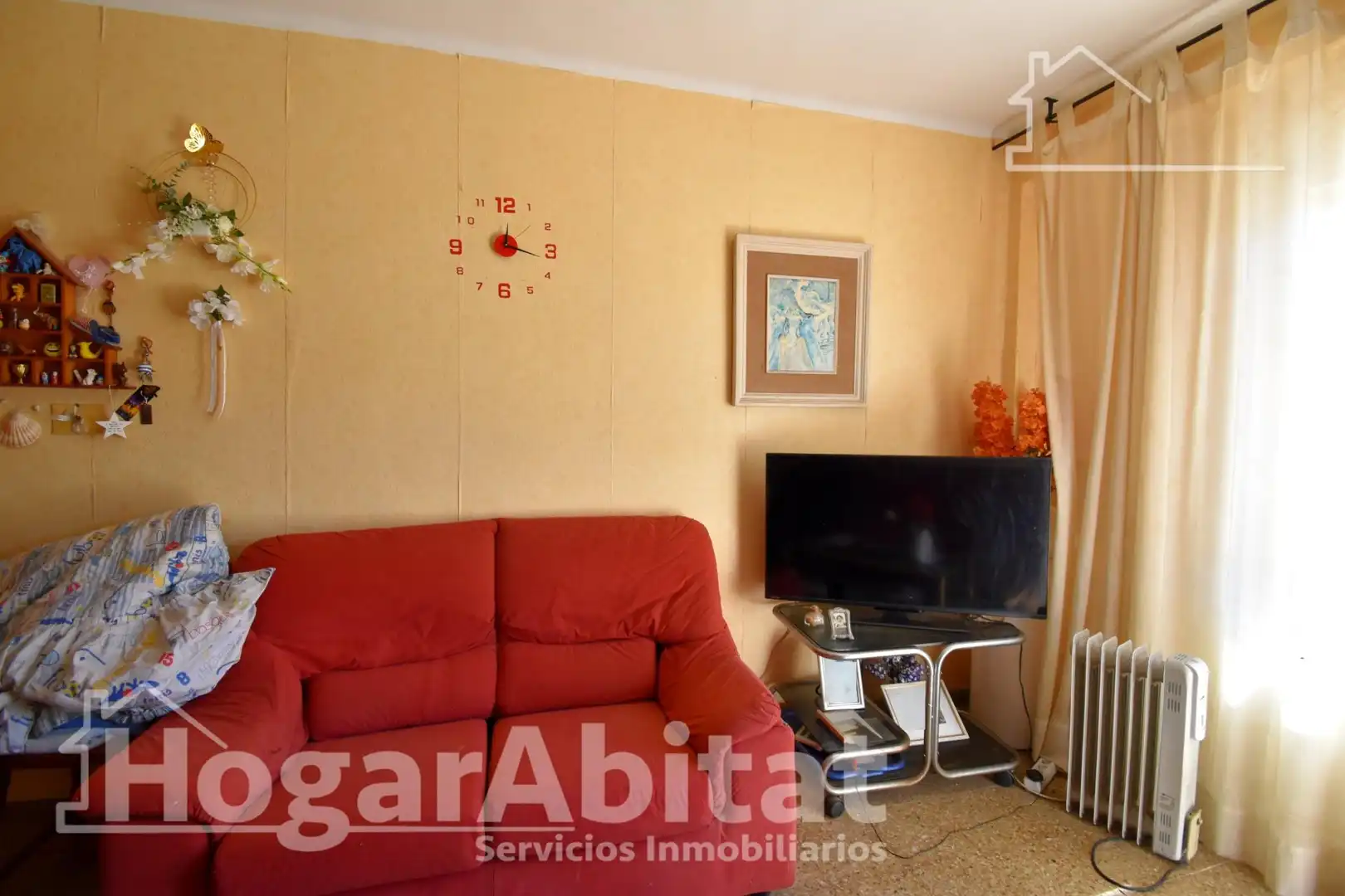 Sala de estar de Piso en venta en Gandia con Terraza, Amueblado y Balcón