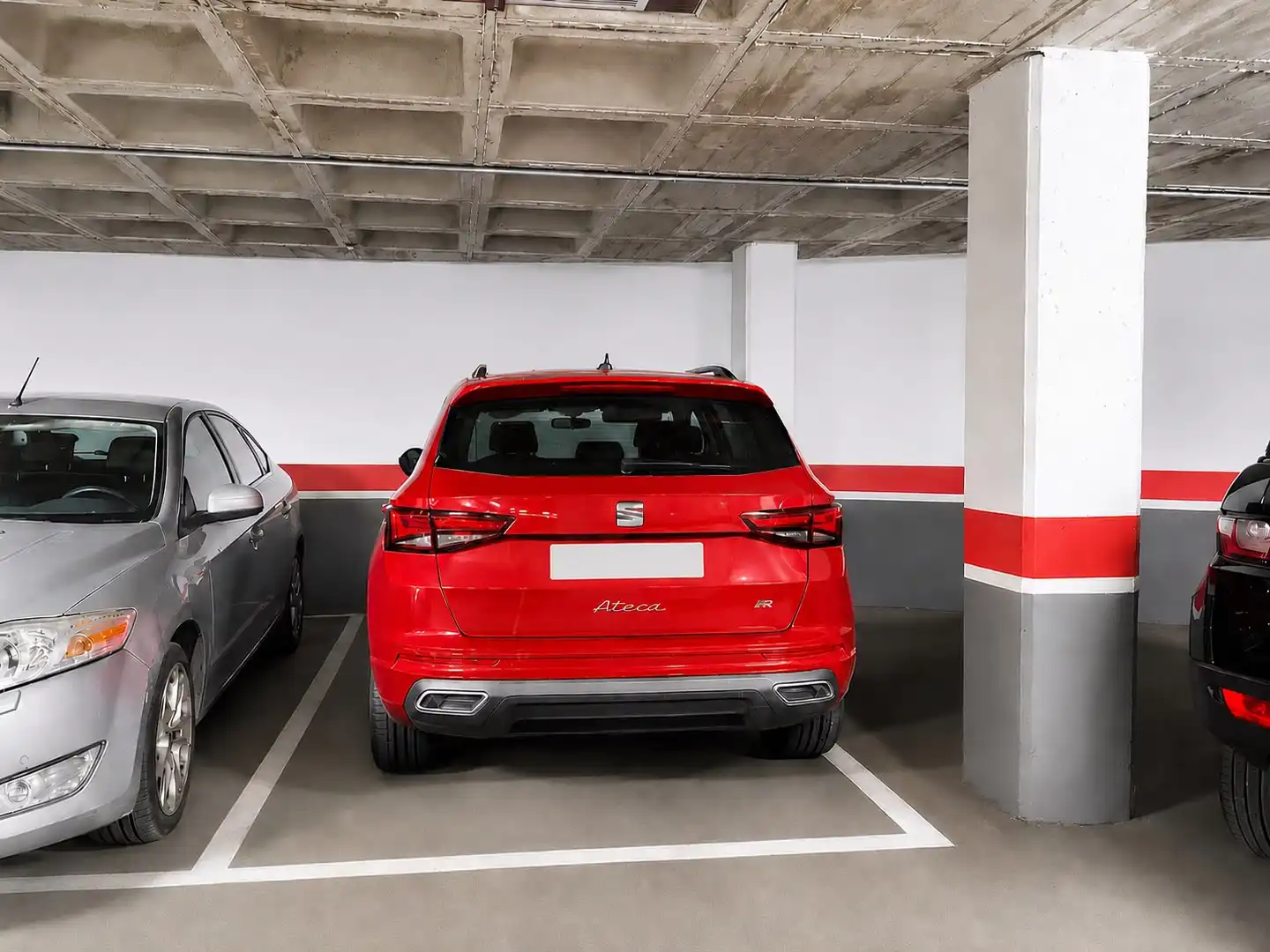 Parking of Flat for sale in Madrid  with Air Conditioner, Private garden and Storage room