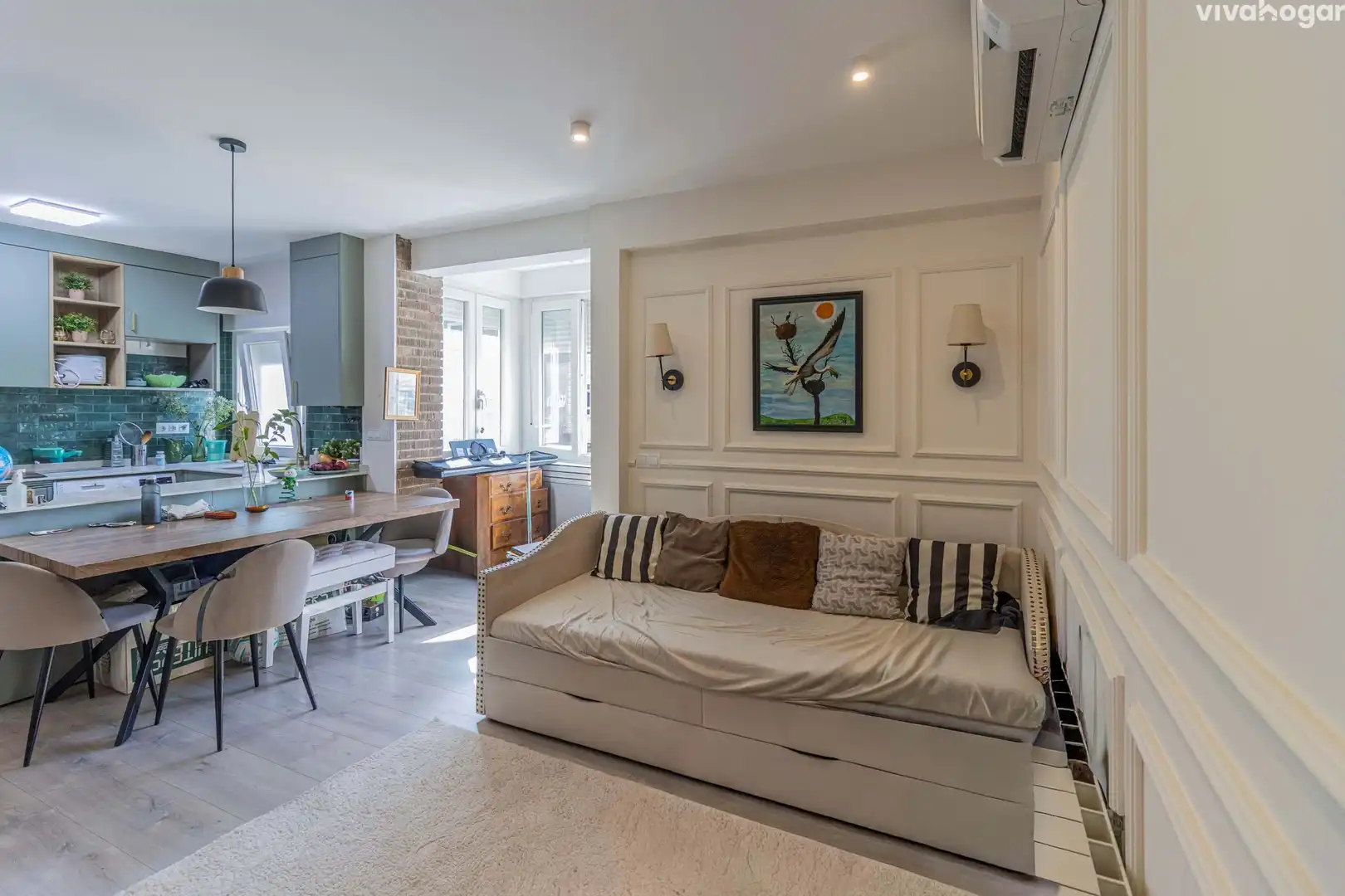 Wohnzimmer von Wohnung zum Verkauf in Madrid mit Klimaanlage, Terrasse und Schwimmbad