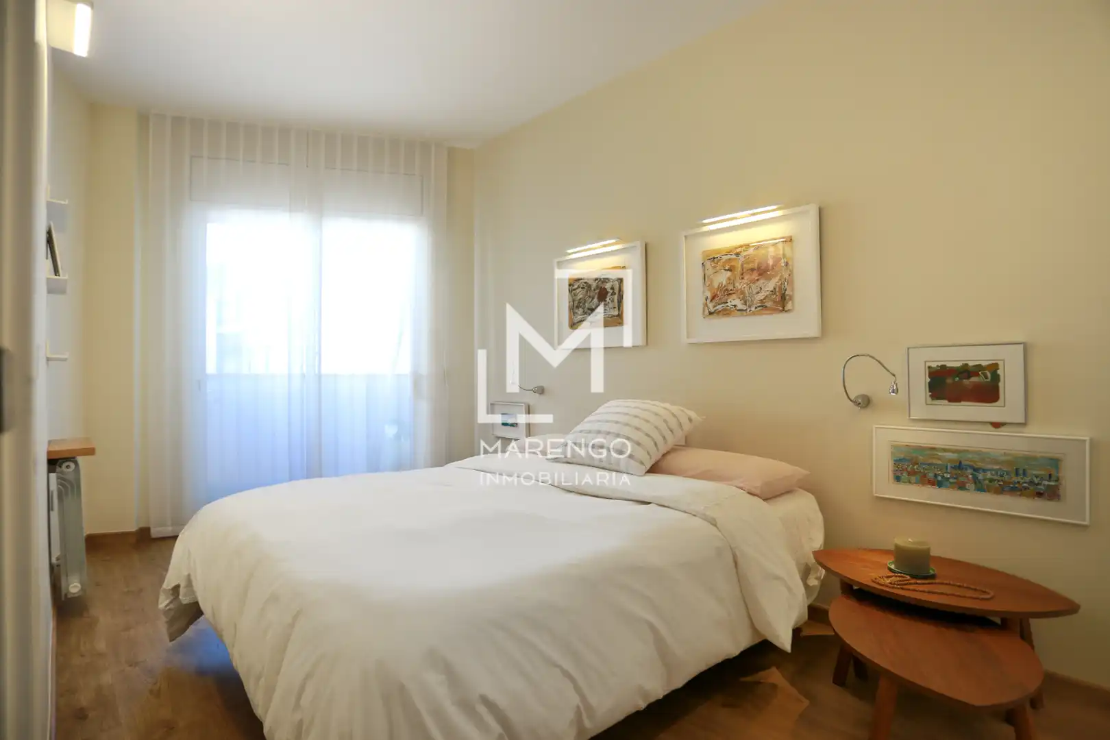 Schlafzimmer von Wohnung zur Miete in Sitges mit Klimaanlage, Heizung und Parkett