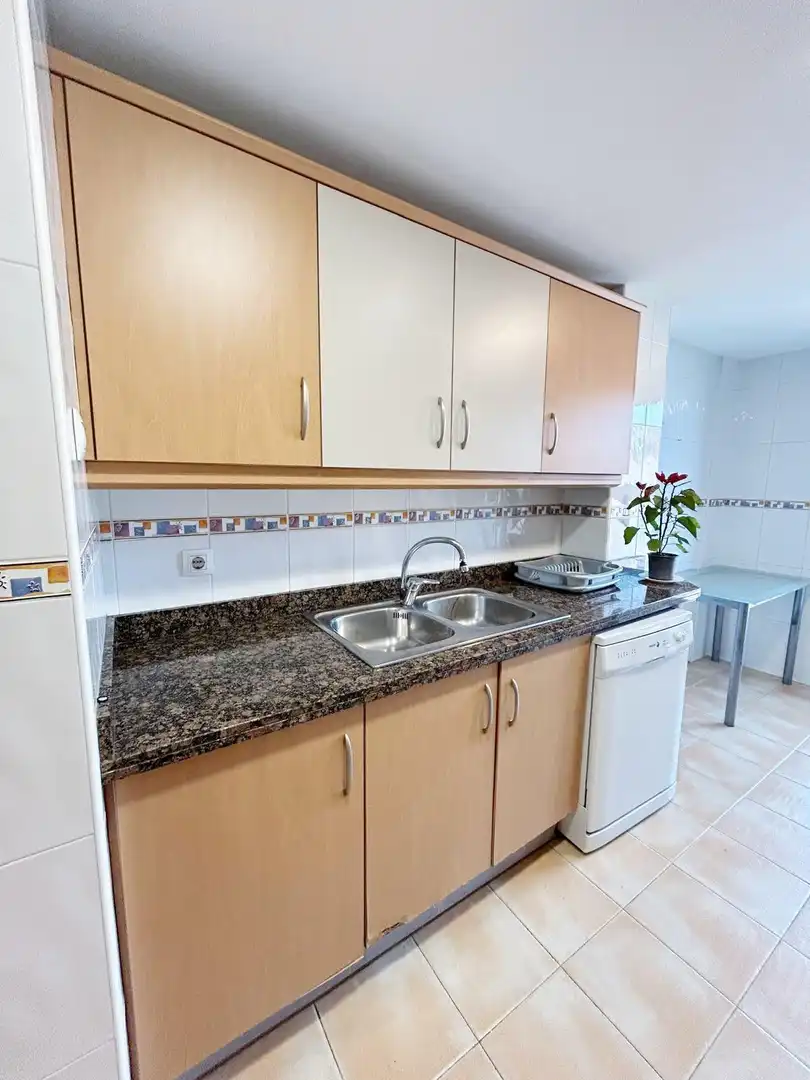 Kitchen of Apartments for rent in Gandia  with Air Conditioner, Heating and Private garden