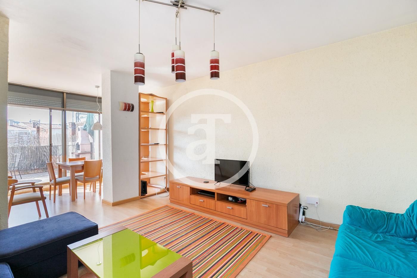 Living room of Attic to rent in  Barcelona Capital  with Air Conditioner, Heating and Furnished