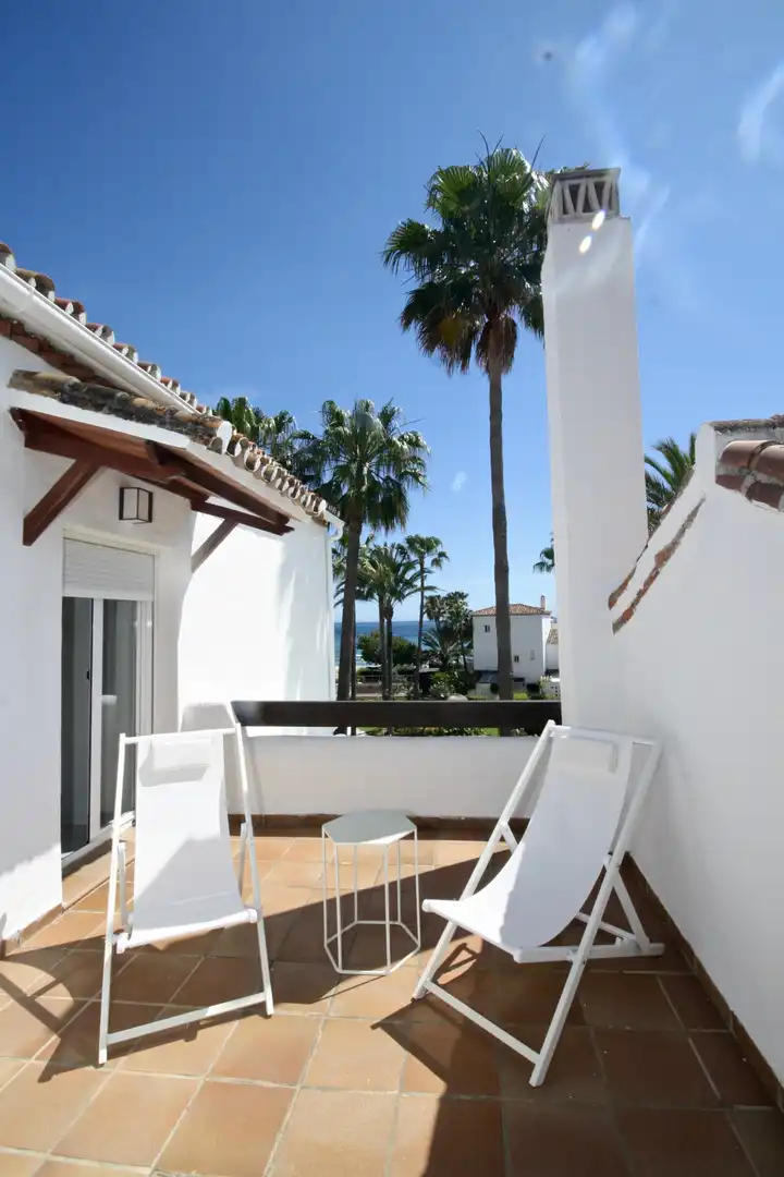 Jardí de Casa adosada de lloguer en Marbella amb Aire condicionat, Calefacció i Jardí privat