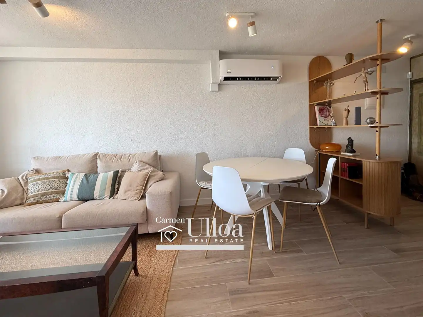 Sala d'estar de Apartament de lloguer en Alicante / Alacant amb Aire condicionat, Terrassa i Moblat
