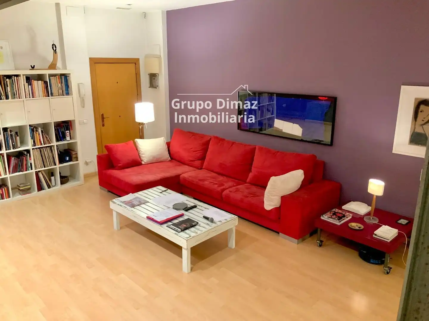 Wohnzimmer von Wohnung zum Verkauf in Barcelona mit Klimaanlage und Terrasse