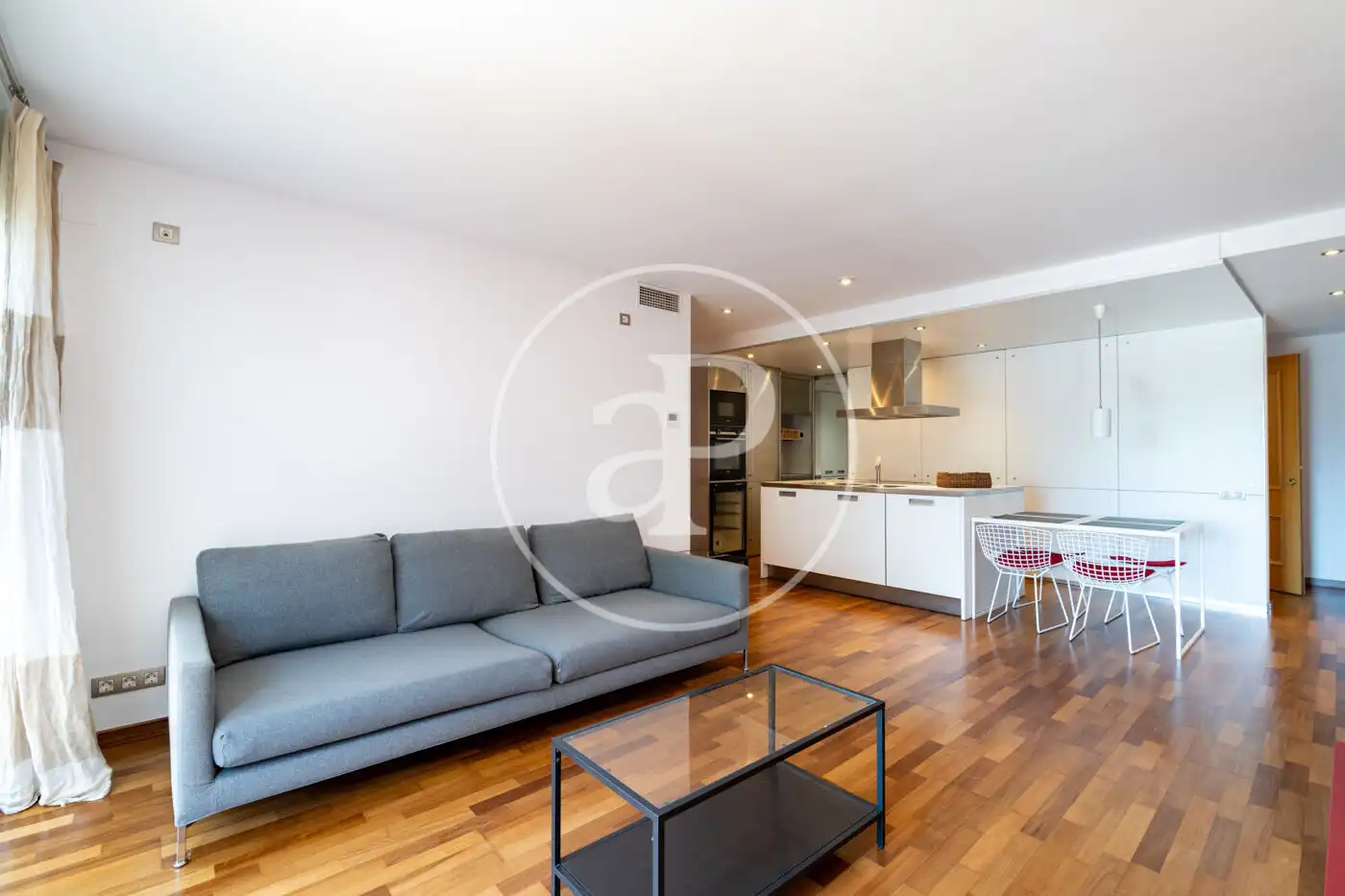 Wohnzimmer von Wohnung zur Miete in Barcelona mit Klimaanlage, Heizung und Möbliert