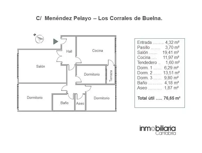 Pis en venda en Los Corrales de Buelna  amb Calefacció, Parquet i Traster