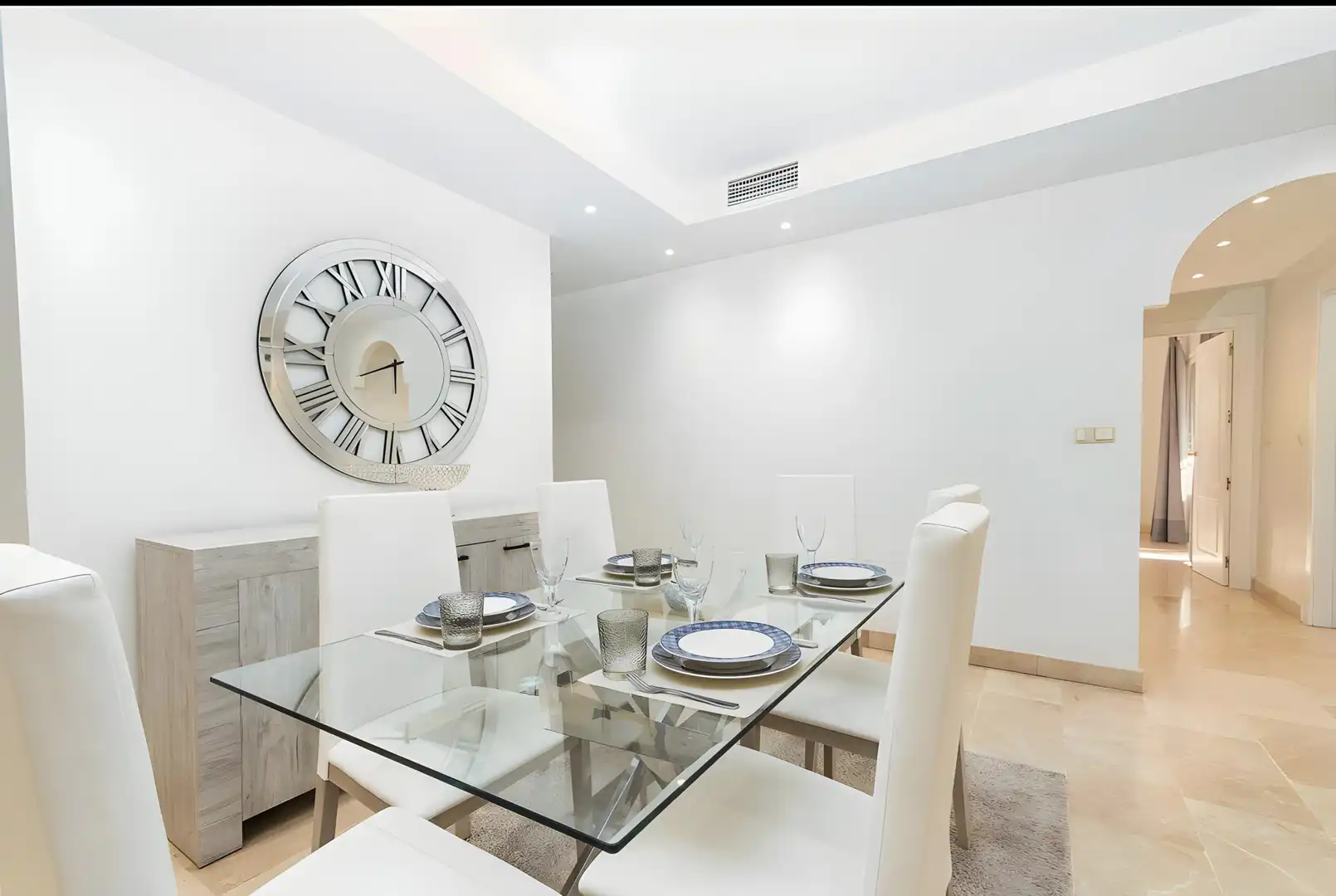 Dining room of Apartments for rent in Marbella  with Air Conditioner, Terrace and Swimming Pool