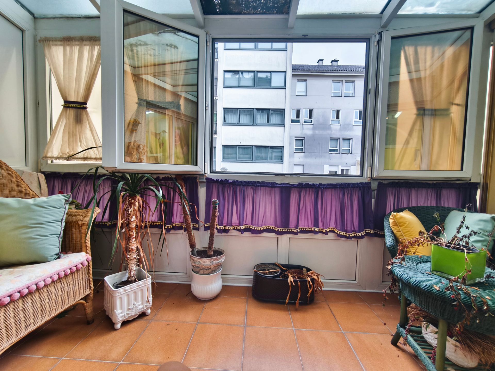 Balcony of Apartment for sale in Santiago de Compostela   with Heating, Terrace and Storage room