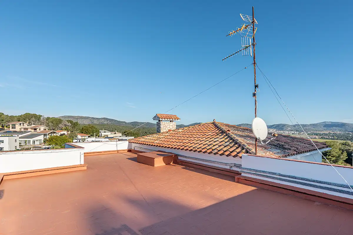 Exterior view of Houses for sale in Sant Pere de Ribes  with Heating, Terrace and Swimming Pool