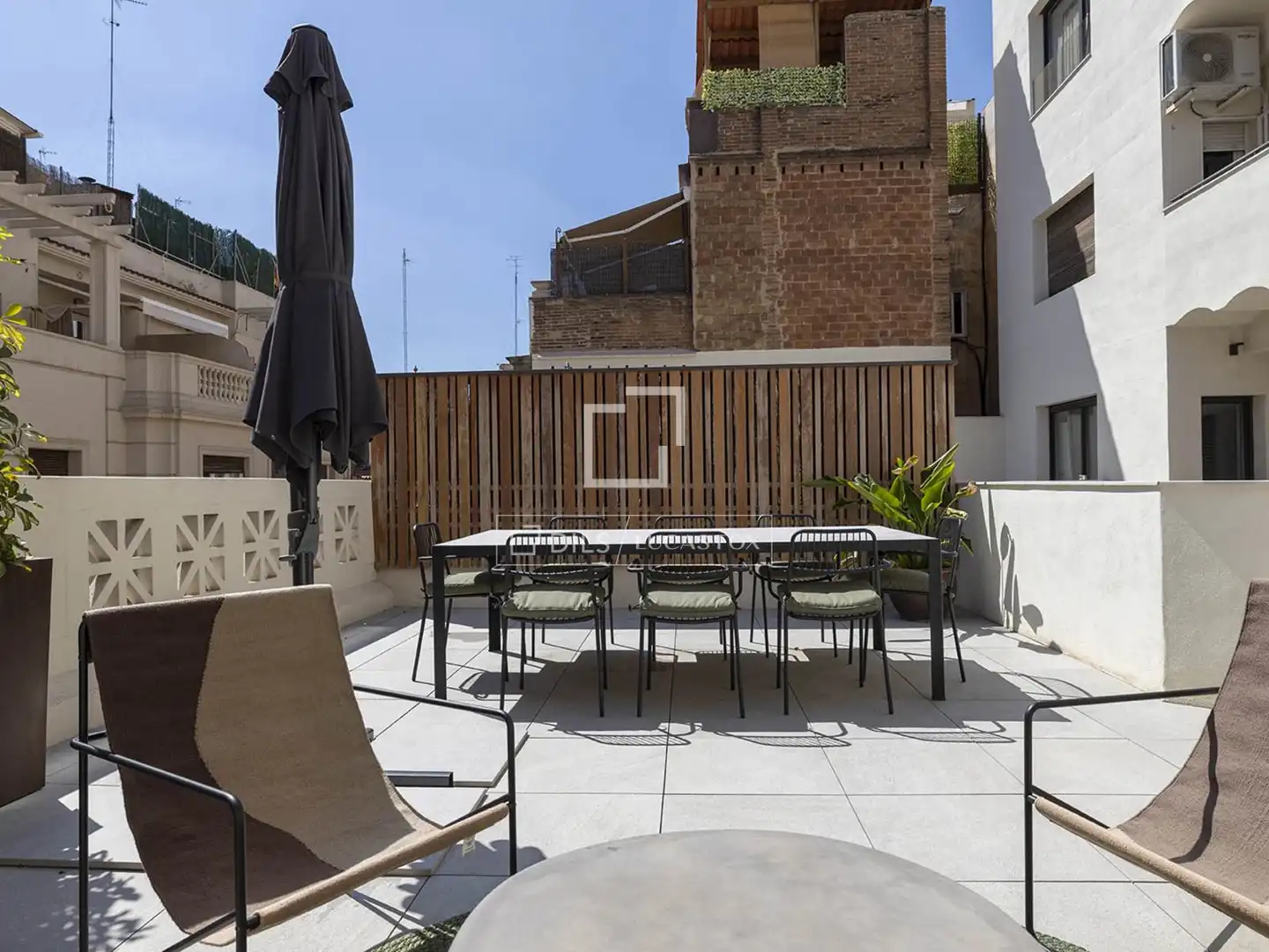 Terrace of Flat for rent in Barcelona  with Air Conditioner, Heating and Parquet flooring