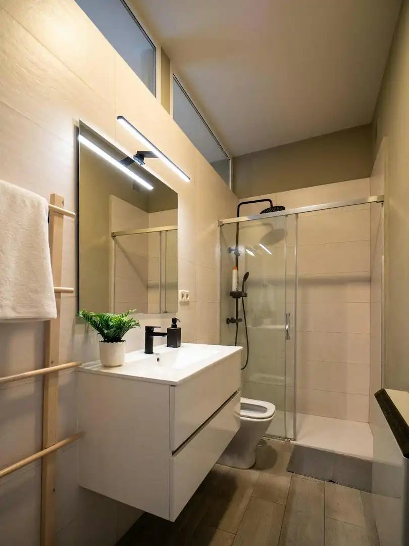 Bathroom of Flat for rent in Madrid  with Air Conditioner, Heating and Furnished
