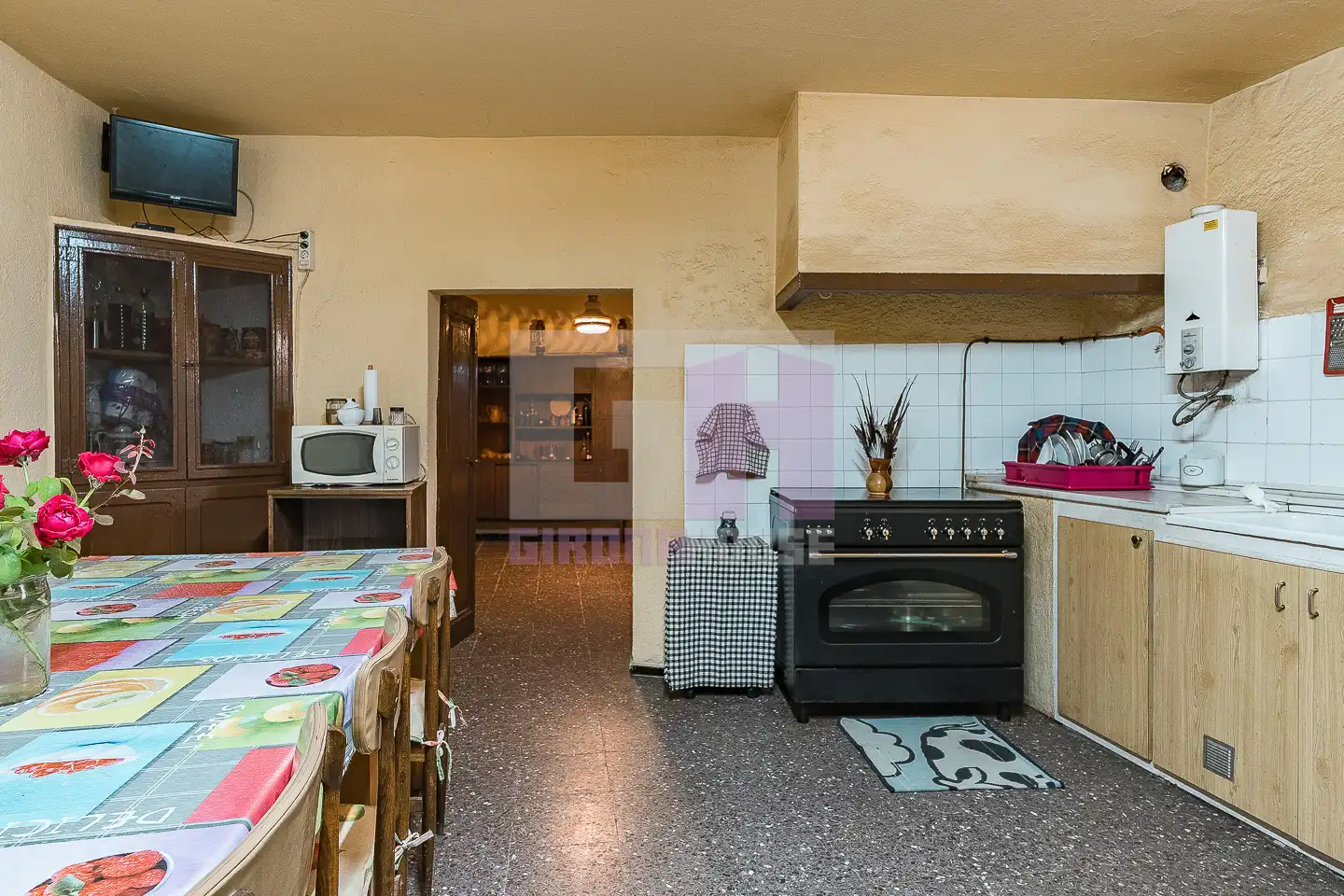 Cocina de Finca rústica en venta en Cervià de Ter con Calefacción, Jardín privado y Terraza