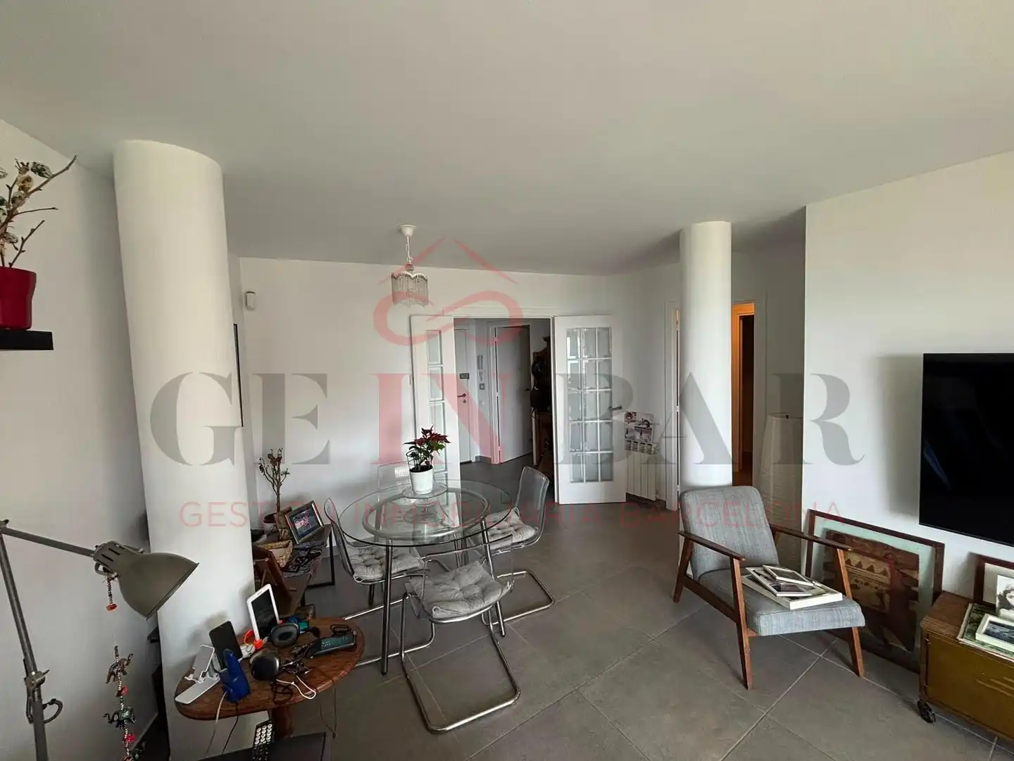 Sala d'estar de Àtic en venda en Sant Andreu de Llavaneres amb Aire condicionat, Calefacció i Jardí privat