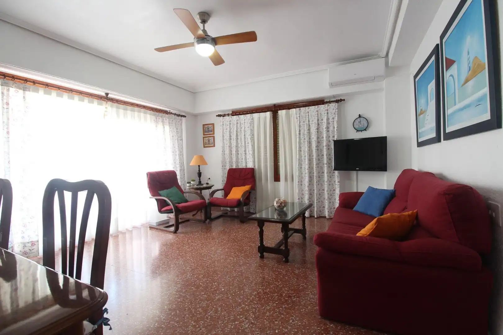 Sala de estar de Apartamento en venta en Cullera con Terraza, Amueblado y Balcón