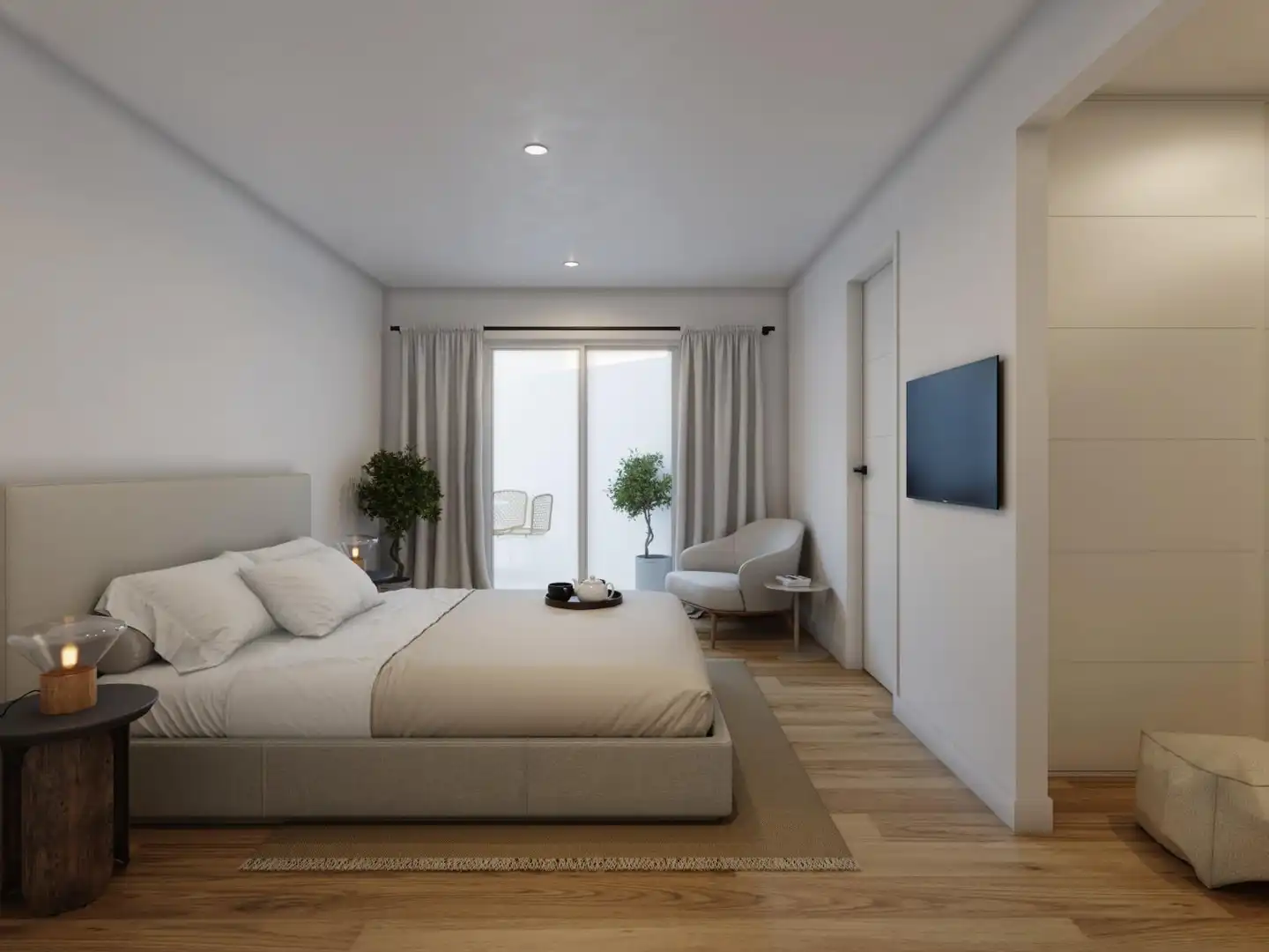 Bedroom of Flat for sale in Málaga  with Terrace and Balcony