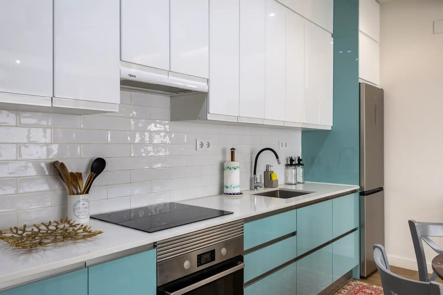 Kitchen of Flat for rent in Valencia  with Air Conditioner, Heating and Furnished