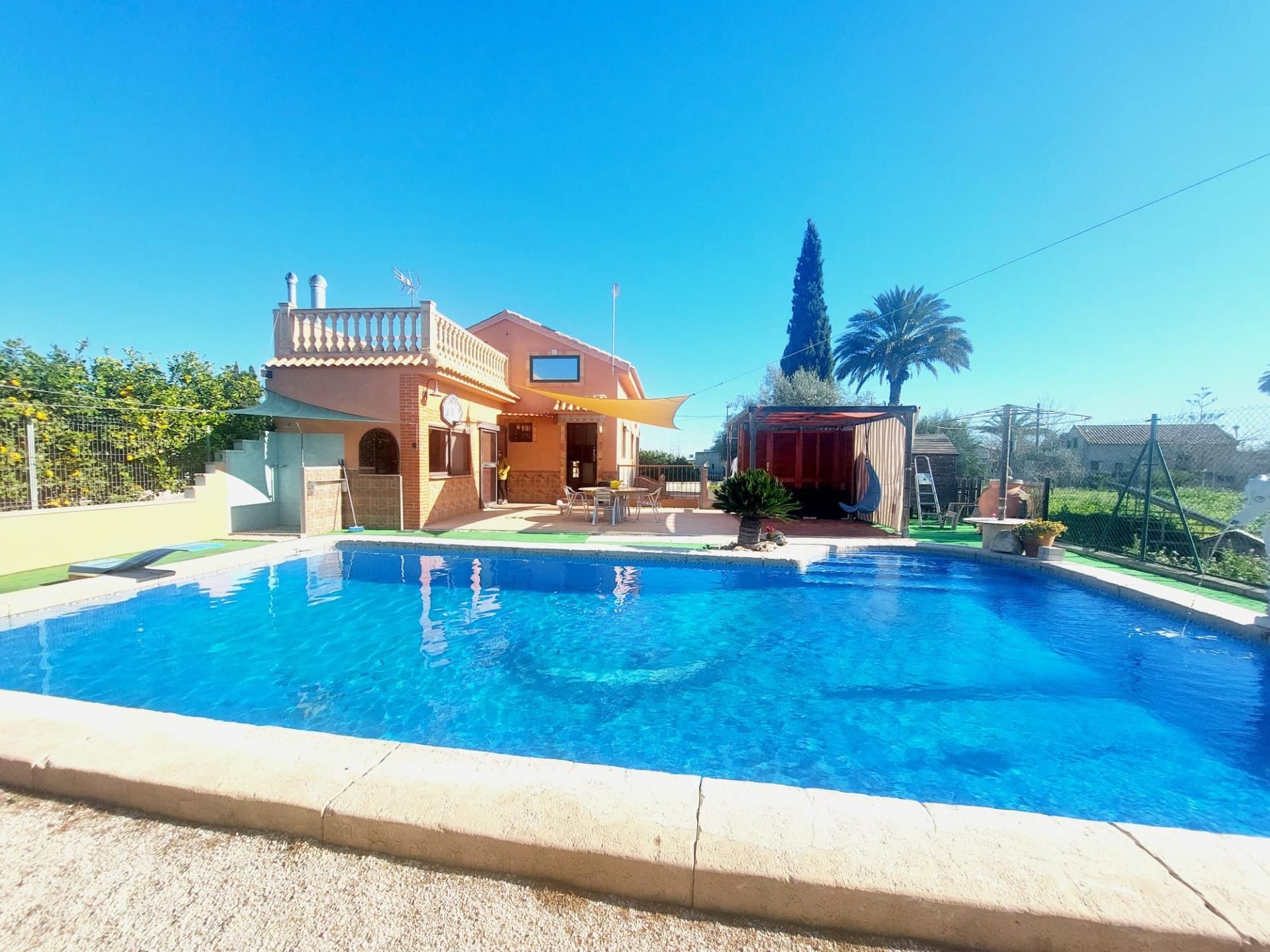 Swimming pool of Country house for sale in  Murcia Capital  with Air Conditioner, Private garden and Terrace