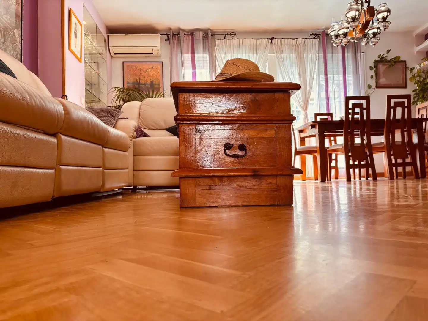 Sala de estar de Casa adosada en venta en Getafe con Aire acondicionado, Calefacción y Jardín privado