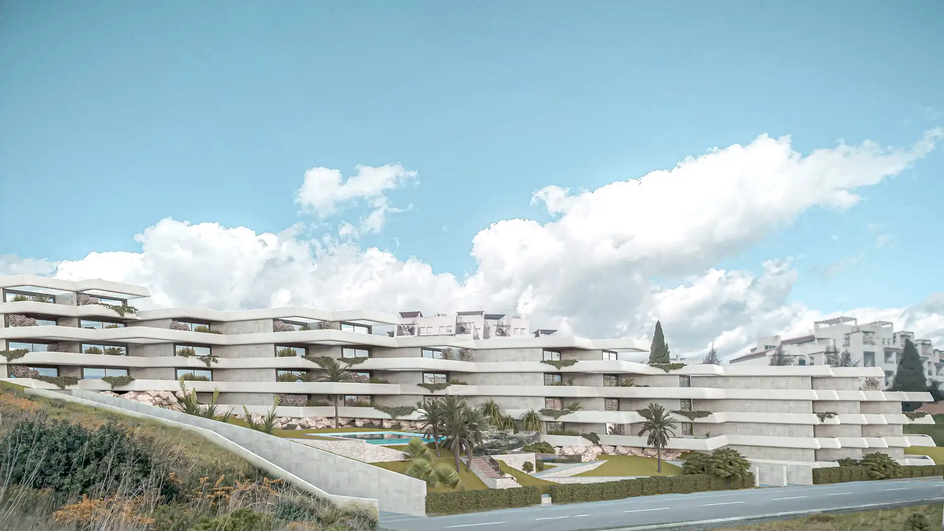Außenansicht von Dachboden zum Verkauf in Manilva mit Klimaanlage, Terrasse und Abstellraum