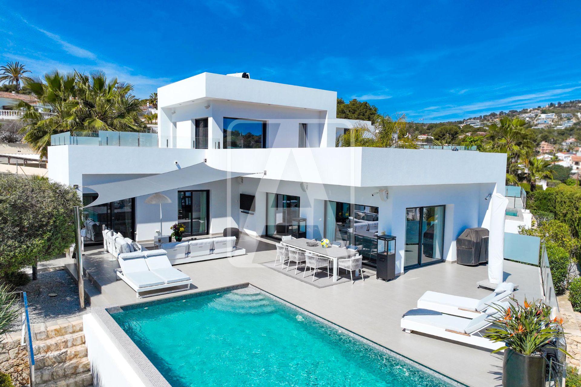 Vista exterior de Casa o xalet en venda en Benissa amb Aire condicionat, Calefacció i Jardí privat