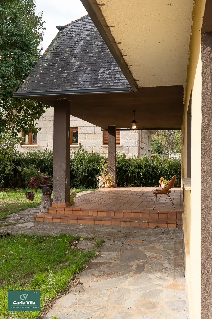 Terraza de Casa o chalet en venta en Lugo con Calefacción, Jardín privado y Parquet