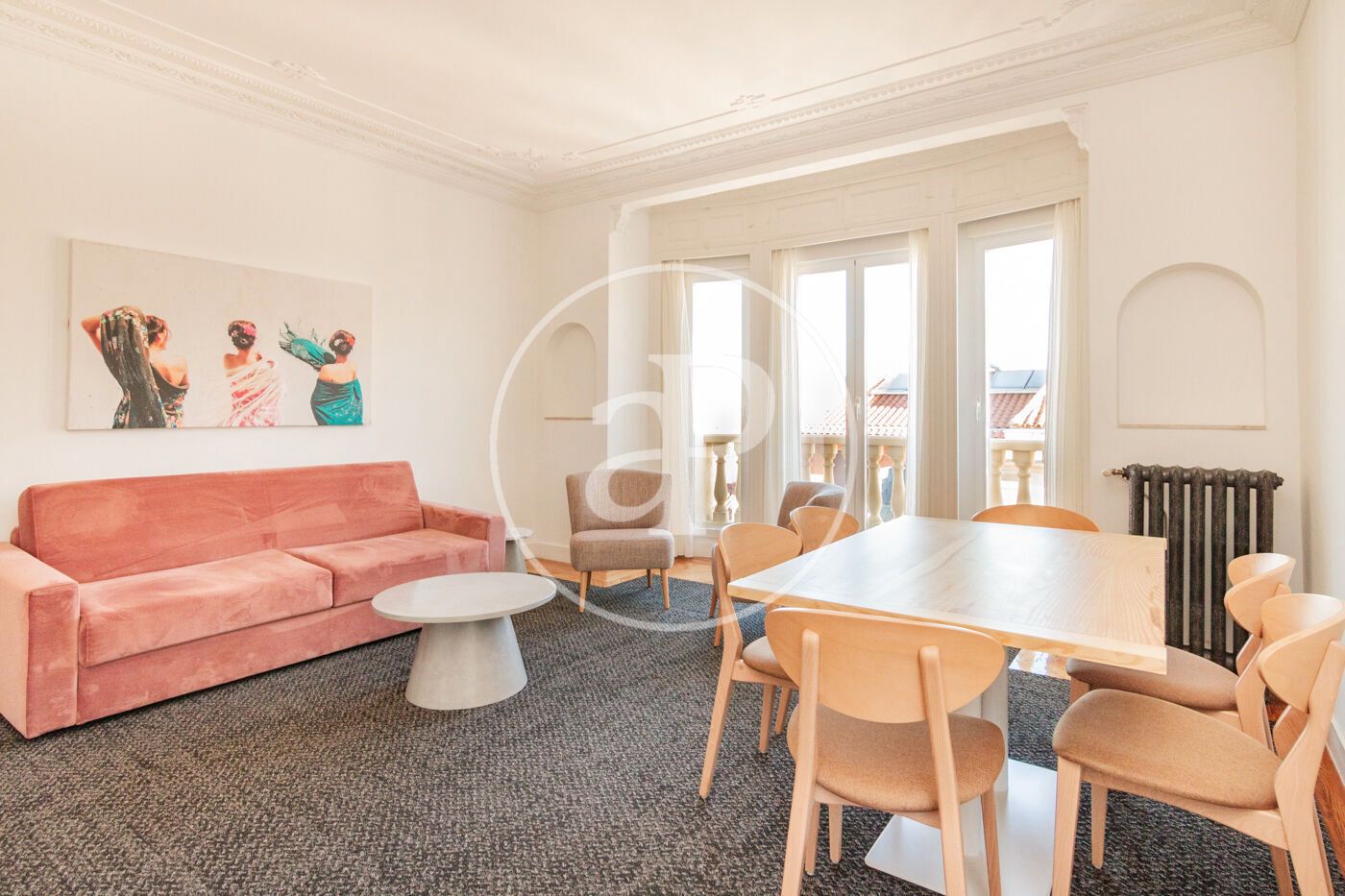Living room of Attic to rent in  Madrid Capital  with Air Conditioner, Heating and Terrace