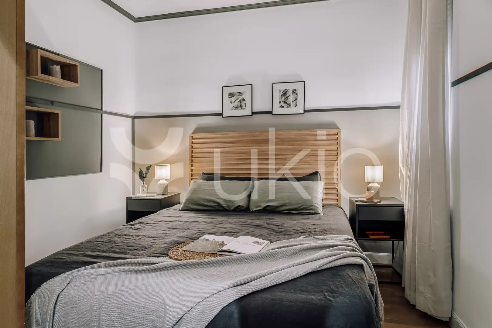 Schlafzimmer von Wohnungen zur Miete in Madrid mit Klimaanlage, Heizung und Möbliert