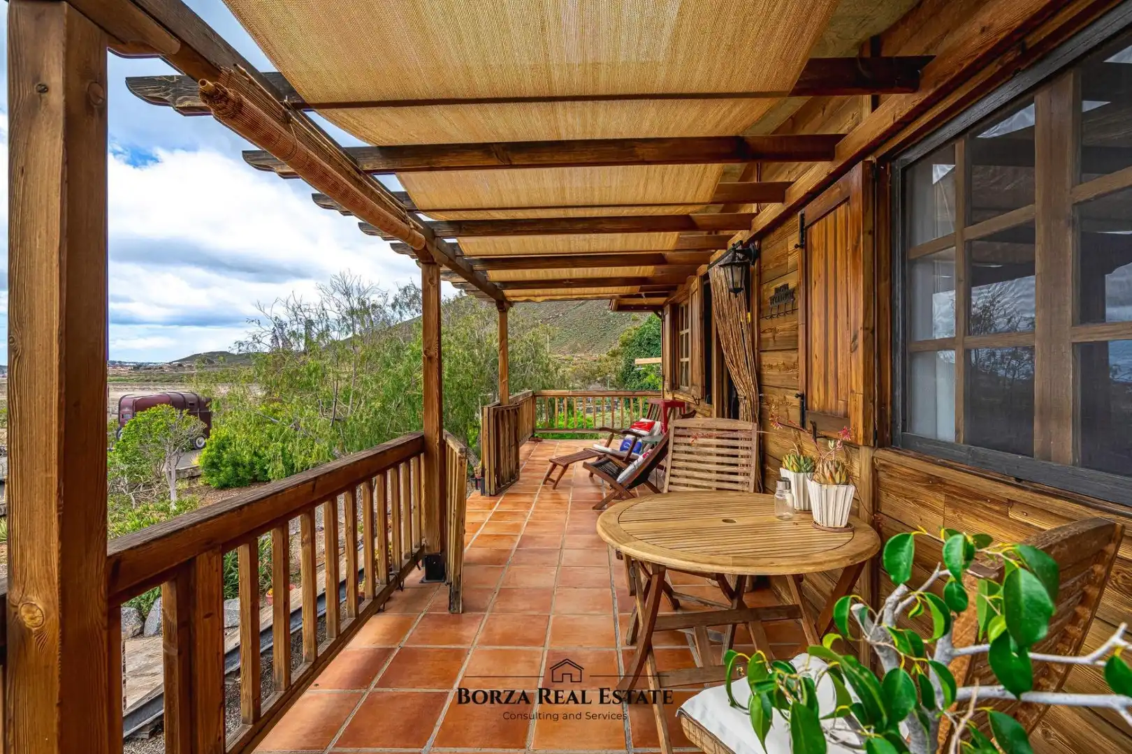 Terraza de Finca rústica de alquiler en Granadilla de Abona con Aire acondicionado, Jardín privado y Terraza