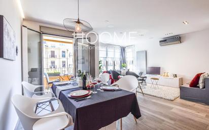 Dining room of Flat for sale in  Madrid Capital  with Air Conditioner, Terrace and Balcony