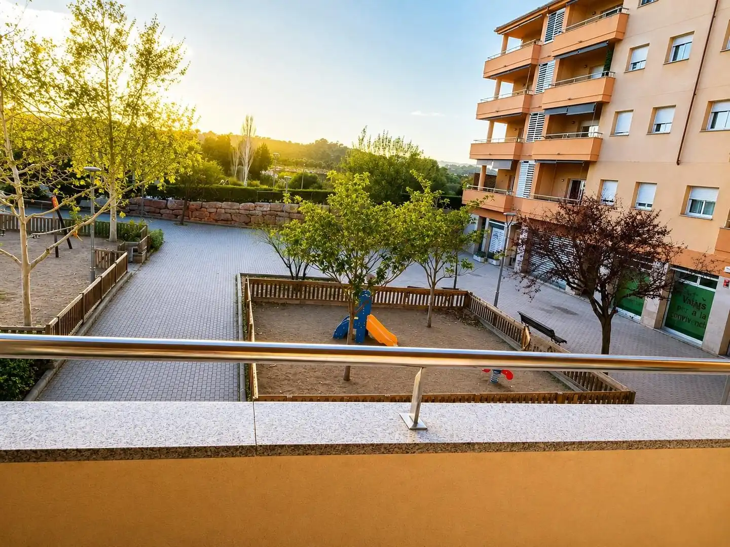 Terrace of Flat for sale in Esparreguera  with Air Conditioner, Heating and Furnished