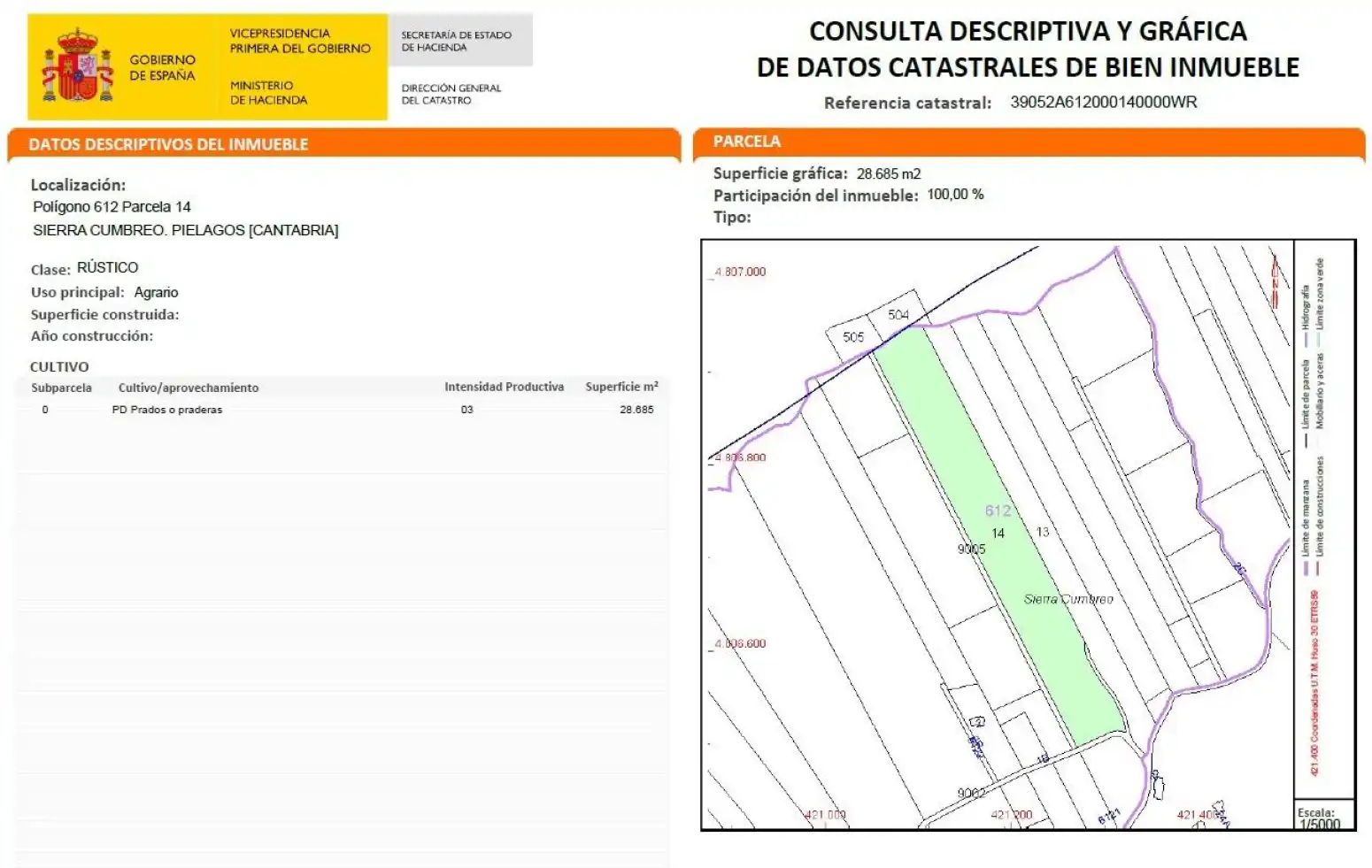 Wohnbaugrundstück zum Verkauf in Piélagos - Sector Sierra Cumbreo 612, imagen 7