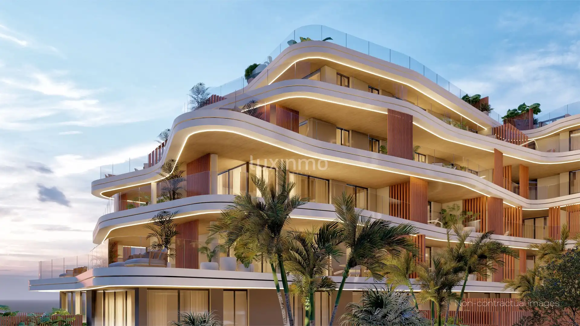 Außenansicht von Dachboden zum Verkauf in Santa Eulària des Riu mit Klimaanlage, Privatgarten und Terrasse