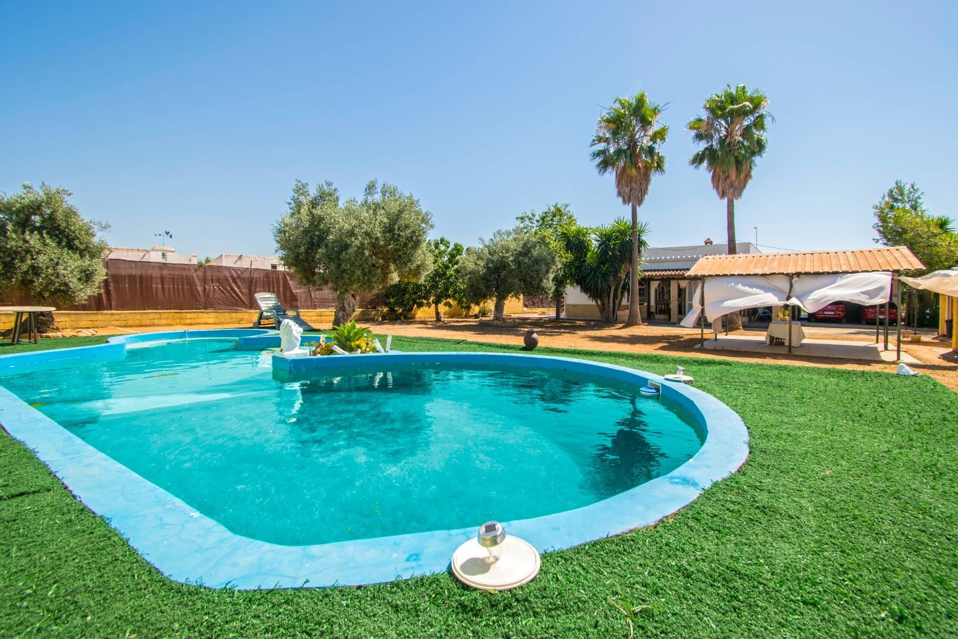 Piscina de Casa o xalet en venda en Utrera amb Aire condicionat, Jardí privat i Terrassa