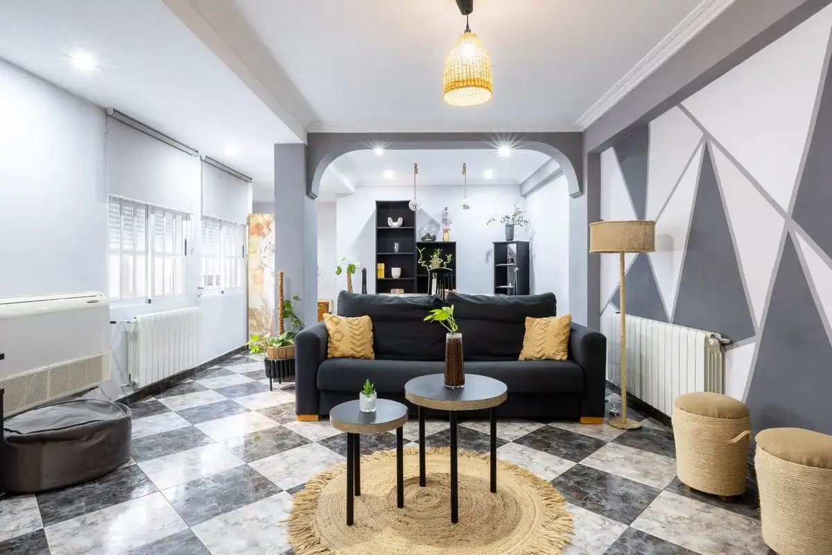 Wohnzimmer von Dachboden zum Verkauf in Foios mit Klimaanlage, Heizung und Terrasse