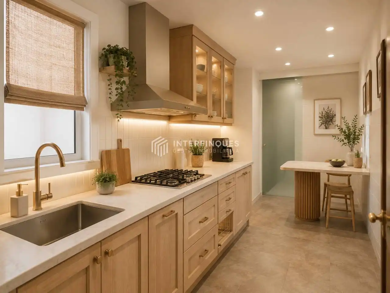 Kitchen of Apartments for sale in Badalona  with Air Conditioner