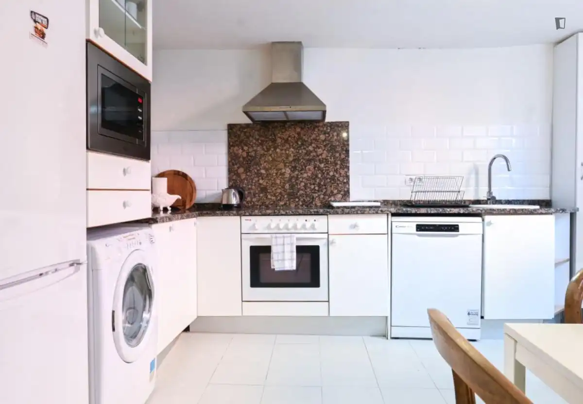 Cuina de Apartament de lloguer en Madrid amb Calefacció, Moblat i Forn