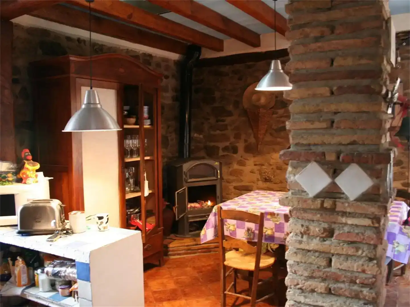 Cocina de Finca rústica en venta en Robres del Castillo con Jardín privado, Trastero y Amueblado