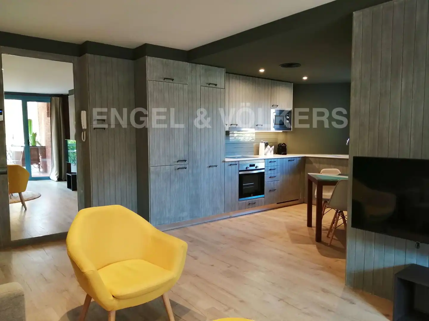 Kitchen of Flat for rent in Barcelona  with Heating, Parquet flooring and Terrace