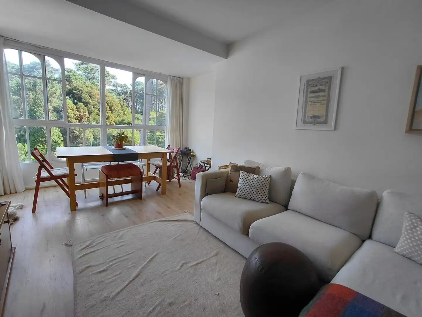 Sala de estar de Ático en venta en O Grove   con Jardín privado, Parquet y Piscina