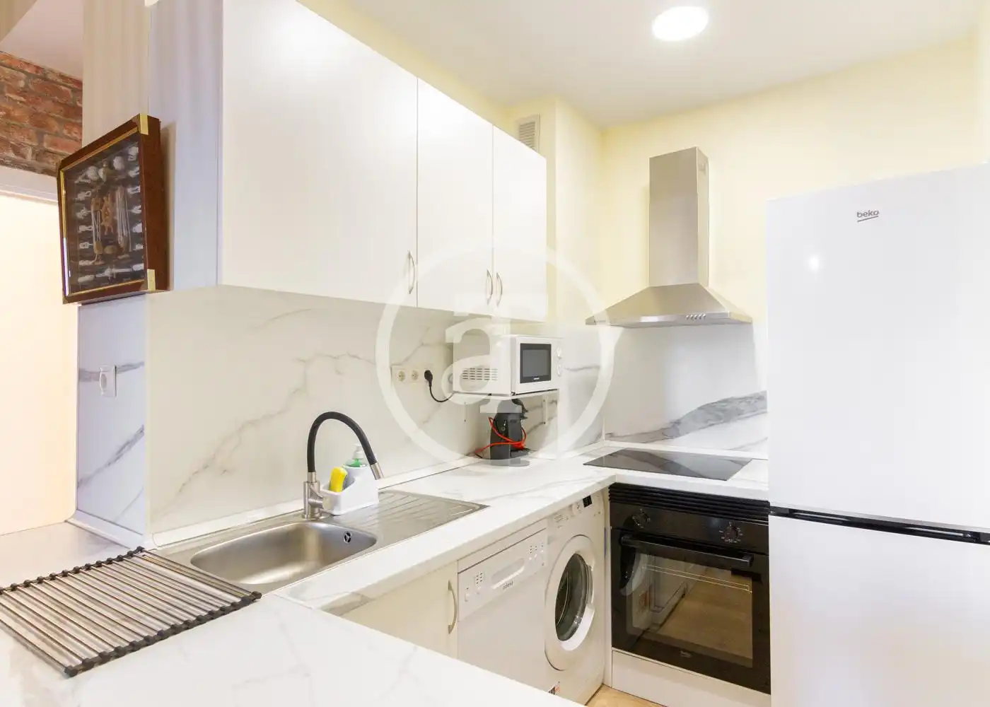 Kitchen of Flat for rent in Madrid  with Air Conditioner, Heating and Furnished
