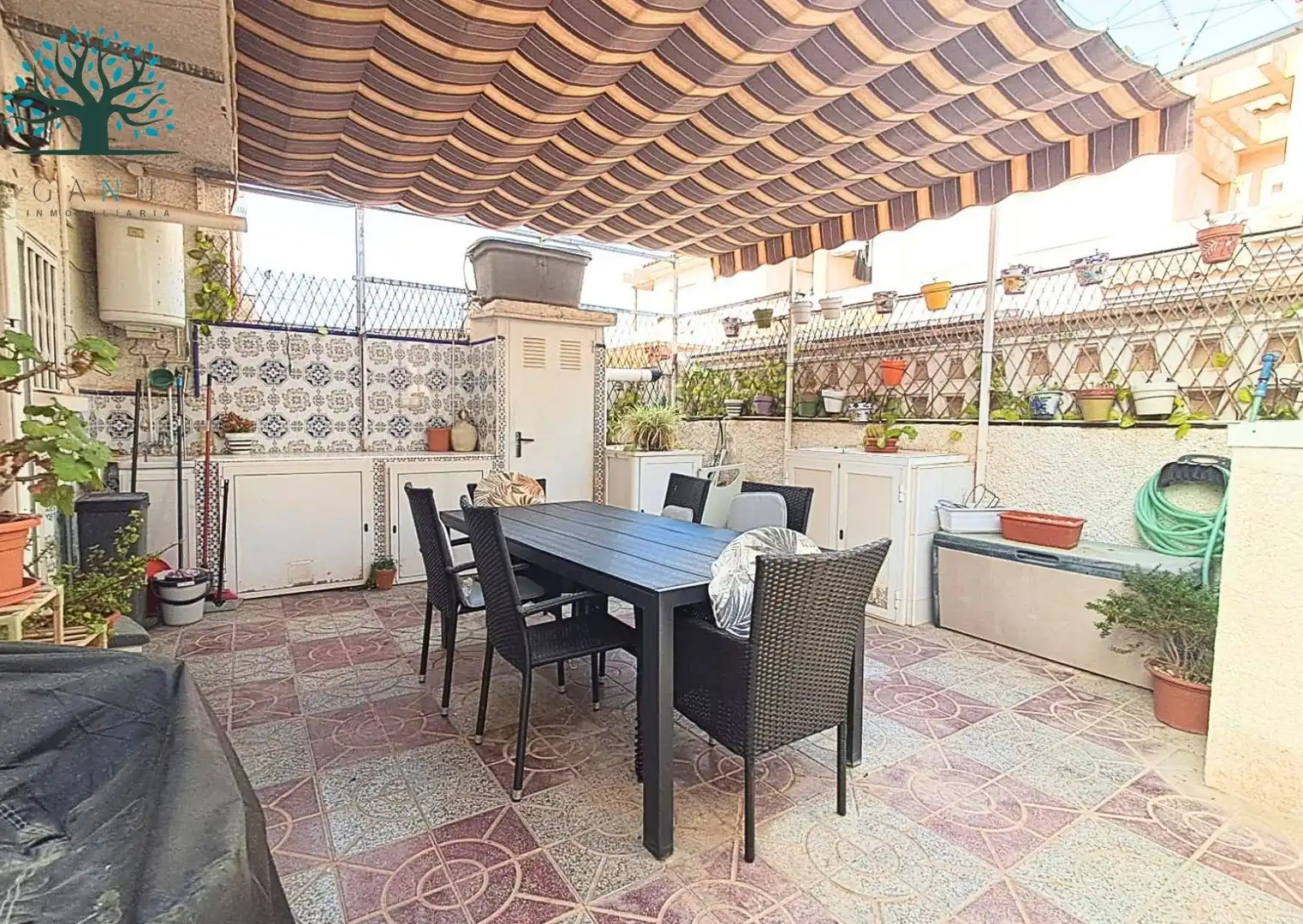 Terrasse von Erdgeschoss zum Verkauf in Mazarrón mit Klimaanlage, Privatgarten und Terrasse