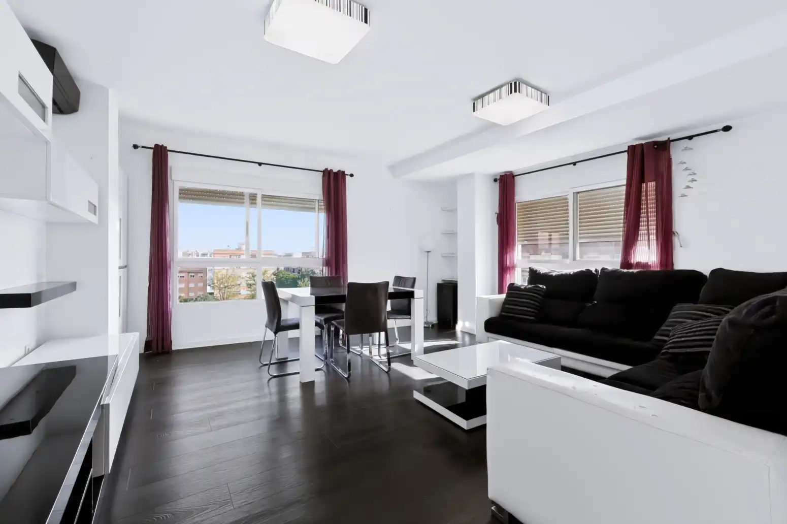 Living room of Flat for sale in Alaquàs  with Air Conditioner, Parquet flooring and Storage room